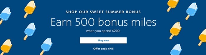Earn 500 Bonus Miles w/ $200 Spend