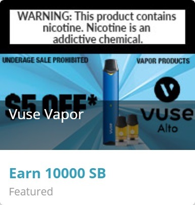 Get 10,000 SB w/ Any Purchase at Vuse Vapors