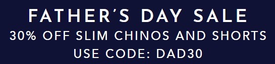 30% Off Slim Chinos & Shorts