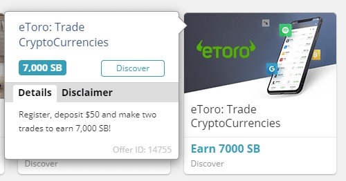 Earn 7,000 SB w/ eToro Sign-Up