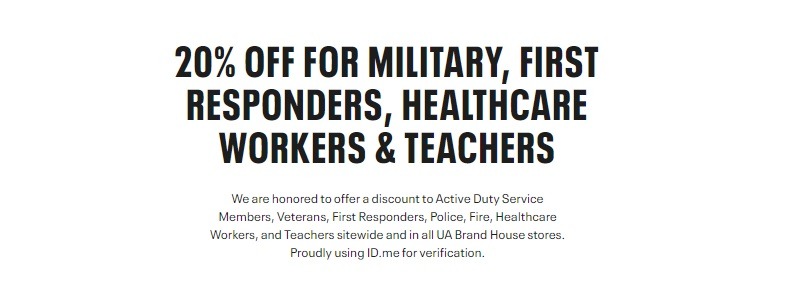 under armour discount for first responders