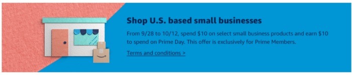 Get $10 to Spend on Prime Day w/ $10 Spend on Select Small Business Products