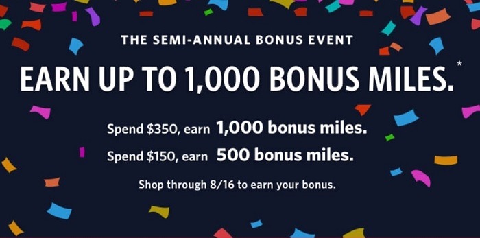 Earn Up to 1,000 Bonus Miles
