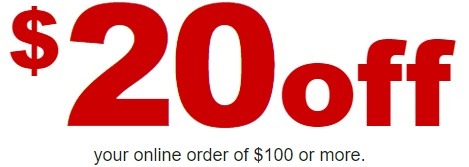 $20 Off $100+ Order Coupon