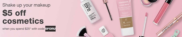 $5 Off $25 Cosmetics Purchase Coupon