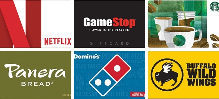 Free $5 Store Gift Card w/ $25 Select Gift Cards Purchase