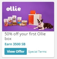 Earn 3,500 SB + 50% Off First Ollie Box