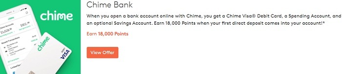 Earn 18,000 Points When Opening Bank Account Online with Chime
