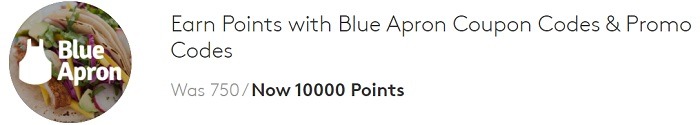 Earn 10,000 Points w/ Blue Apron Subscription