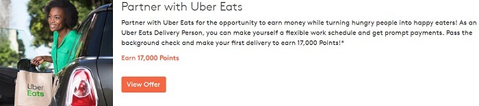Earn 17,000 Points w/ Uber Eats Delivery Sign-Up & Completing First Delivery