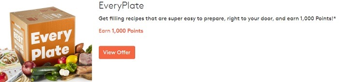 Earn 1,000 Points w/ EveryPlate Subscription