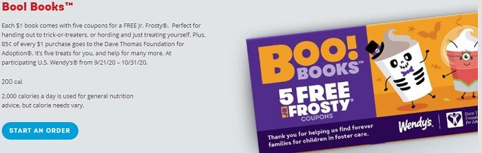 Get 5 Free Jr. Frosty's w/ $1 Coupon Book Purchase
