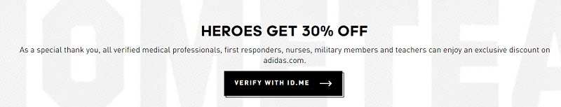 adidas military discount id me