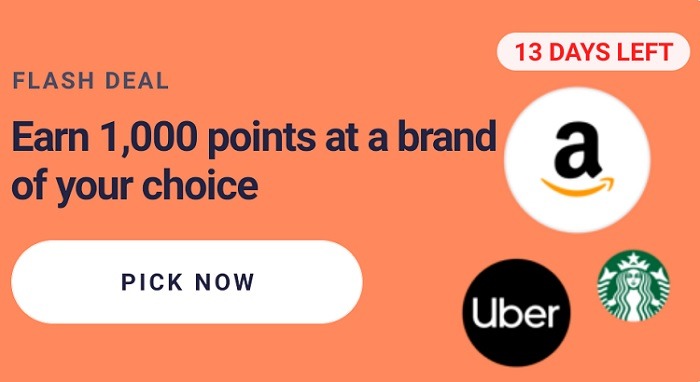 Get 1,000 Points w/ Flash Deal Choice