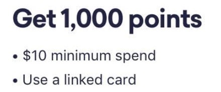 Get 1,000 Points w/ $10 Spend at Select Brands