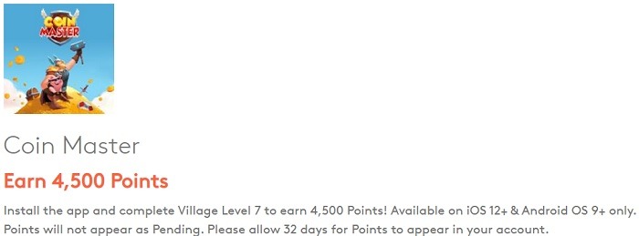 Earn 4,500 Points w/ Coin Master App Install & Completing Village Level 7