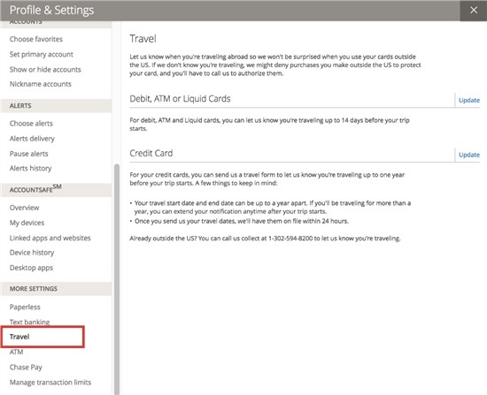 Chase Travel Notification: How To Set Up Travel Alerts