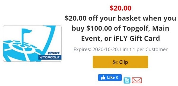 Purchase $100 Select Gift Cards For $80