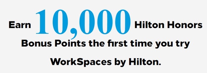 Earn 10,000 Bonus Points w/ First WorkSpaces Booking
