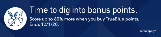 Up to 60% Bonus on TrueBlue Points Purchase