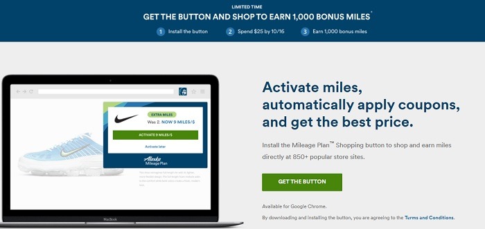 Earn 1,000 Bonus Miles w/ Button Install & $25 Spend