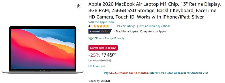 apple macbook amazon prime day deal