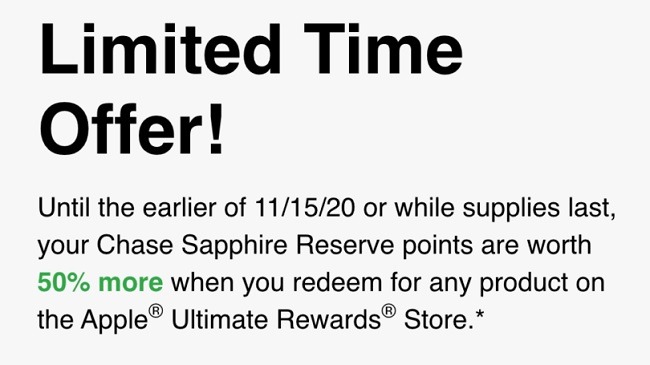 Redeem UR Points for Apple Products w/ Up to 50% Bonus Value