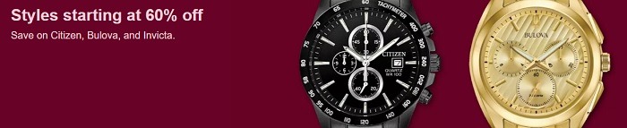 Watches Starting at 60% Off (Citizen, Bulova, Invicta)