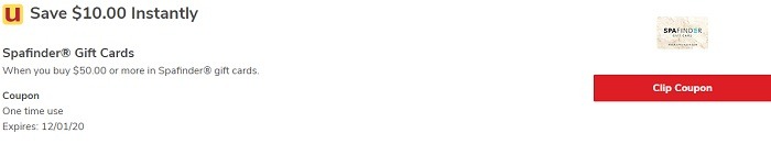 Get $10 Off $50+ Spafinder Gift Card Purchase