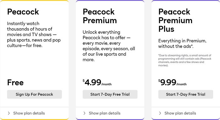 Peacock のベストセール: 初年度は 67% オフなど