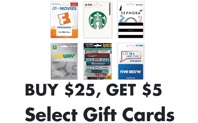 Schnucks Promotions: Earn 5X Points on Select Gift Cards, Get $5 Off