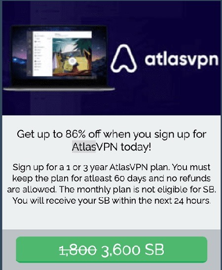 Atlas VPN promotion