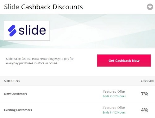 Slide Cashback