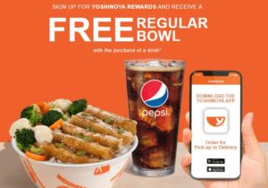 Yoshinoya Promotions: BOGO Free Bowl Coupon, Free Bowl with Drink ...