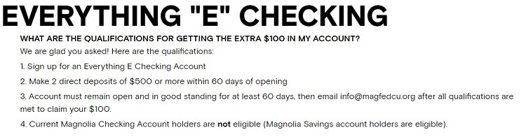 Magnolia Federal Credit Union Promotions 100 Checking Referral Magnolia Federal Credit Union Promotions 100 Checking Referral