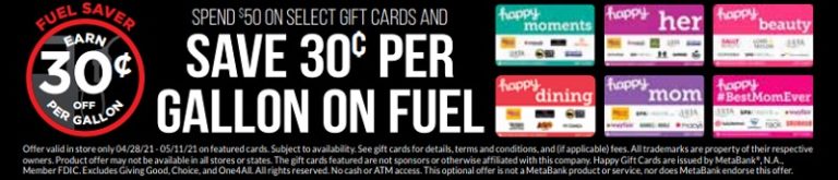Hy Vee Promotions Get 20 30 Off Per Gallon Of Fuel W 50 Select 