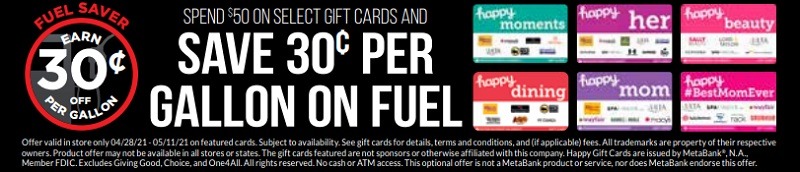 Hy Vee Promotions Get 20 30 Off Per Gallon Of Fuel W 50 Select 