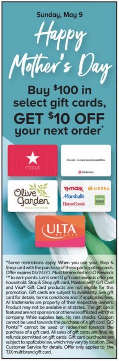 Gift Cards  Stop & Shop