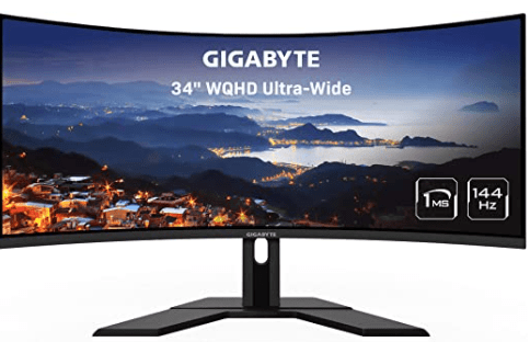 Gigabyte G34WQC 34" 144Hz Ultra-Wide Curved Gaming Monitor