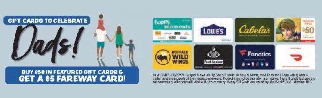 Fareway Promotions: Free $5 Fareway Gift Card w/ $50 Select Gift Card