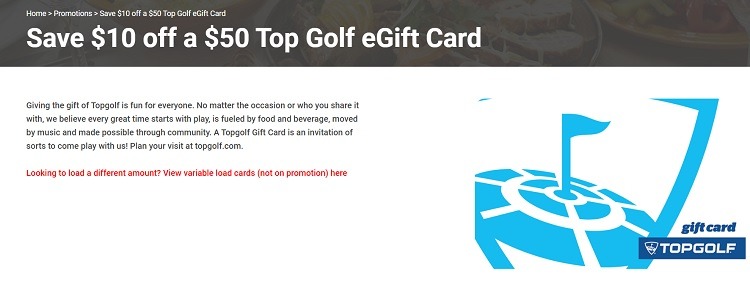 Topgolf Two $50 E-Gift Cards