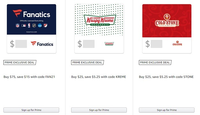 Amazon Get $10 Bonus Credit w/ $40 Amazon Gift Card Purchase (Prime