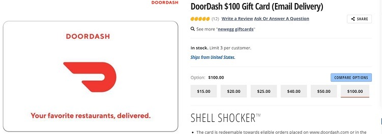 newegg doordash