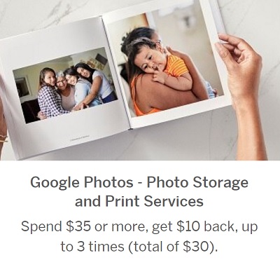 amex offer google photos