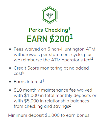 Huntington Bank Promotions for November 2022: $100, $200, $300, $400