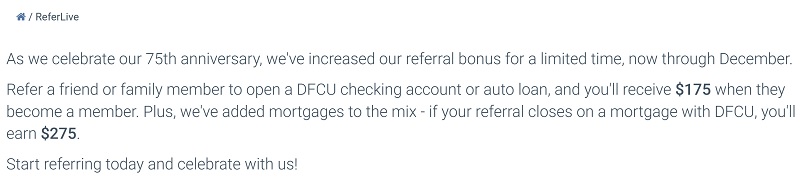 DFCU Financial Referral Bonus