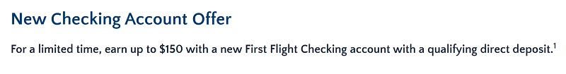 First Flight Federal Credit Union Checking Bonus