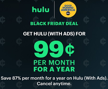 Hulu Black Friday Promotion