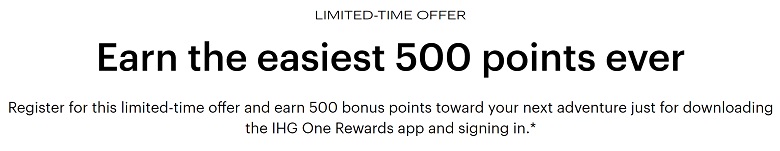 IHG App Bonus Points