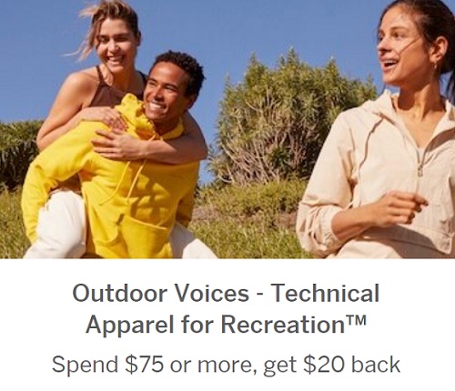 amex offer outdoor voices